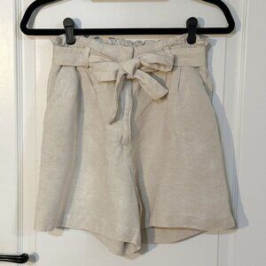 Natural Linen Shorts